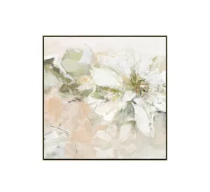 White Flower Wall Art Canvas 80cm x 80cm by Luxe Mirrors, a Artwork & Wall Decor for sale on Style Sourcebook
