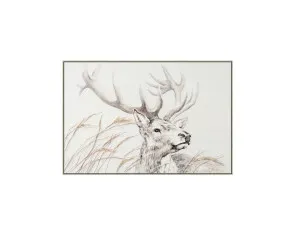 Morgan Deer Wall Art Canvas 90cm x 60cm by Luxe Mirrors, a Artwork & Wall Decor for sale on Style Sourcebook