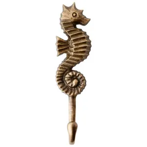 Paradox Nautical Brass Wall Hook, Seahorse by Paradox, a Wall Shelves & Hooks for sale on Style Sourcebook