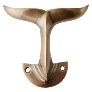 Paradox Nautical Brass Wall Hook, Whaletail by Paradox, a Wall Shelves & Hooks for sale on Style Sourcebook