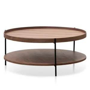 Ex Display - Zelma 90cm Round Coffee Table - Walnut by Interior Secrets - AfterPay Available by Interior Secrets, a Coffee Table for sale on Style Sourcebook