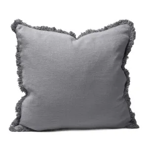 Luca® Boho Linen Cushion - Slate by Eadie Lifestyle, a Cushions, Decorative Pillows for sale on Style Sourcebook