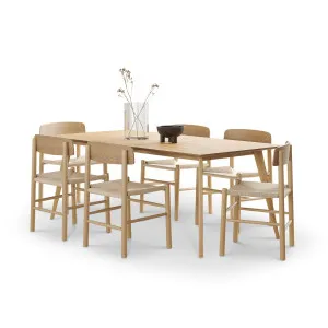 Bruno 7 Piece Dining Set with Isak Natural Oak Chairs by L3 Home, a Dining Sets for sale on Style Sourcebook