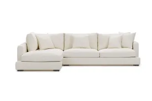 Long Beach Left Corner Sofa, White, by Lounge Lovers by Lounge Lovers, a Sofa Beds for sale on Style Sourcebook