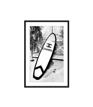 Chanel Surfboard Framed Wall Art 120cm x 80cm by Luxe Mirrors, a Artwork & Wall Decor for sale on Style Sourcebook