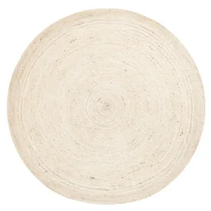 Sete Bleached Hand-Braided Round Jute Rug by Miss Amara, a Contemporary Rugs for sale on Style Sourcebook