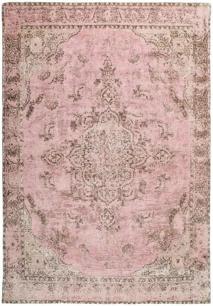 Sahara Turkish Style Pink Distressed Medallion Rug by Miss Amara, a Persian Rugs for sale on Style Sourcebook