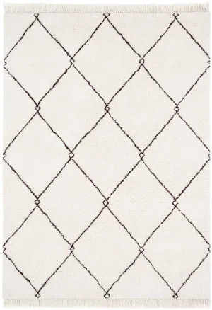 Allefra Diamond Wool Rug by Miss Amara, a Shag Rugs for sale on Style Sourcebook