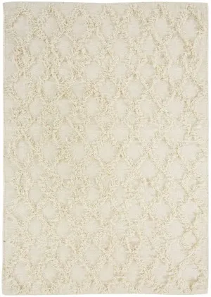 Lova Ivory Wool Rug by Miss Amara, a Shag Rugs for sale on Style Sourcebook