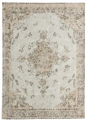 Helena White and Peach Turkish Style Distressed Rug by Miss Amara, a Persian Rugs for sale on Style Sourcebook