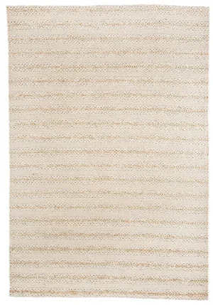 Tilde Charcoal and Ivory Striped Modern Wool Rug