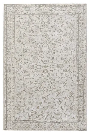 Sonia Beige and Grey Floral Pattern Rug by Miss Amara, a Contemporary Rugs for sale on Style Sourcebook