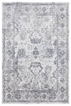 Iman Blue and Grey Transitional Rug by Miss Amara, a Persian Rugs for sale on Style Sourcebook