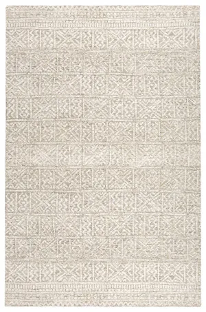 Melia Grey and Ivory Tribal Textured Rug by Miss Amara, a Contemporary Rugs for sale on Style Sourcebook