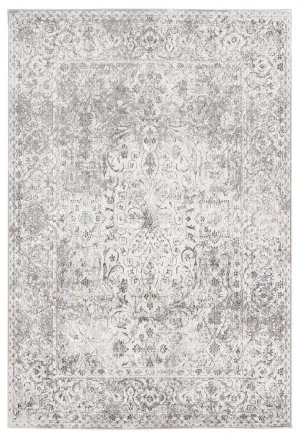 Winona Cream Brown And Silver Grey Traditional Floral Rug by Miss Amara, a Persian Rugs for sale on Style Sourcebook