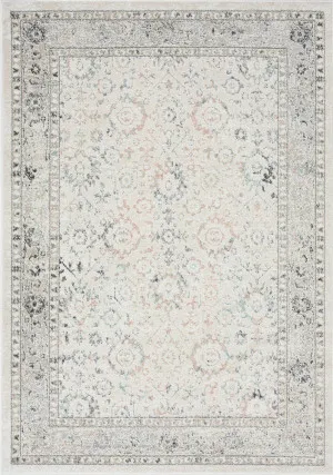 Anine Cream And Grey Multi-Colour Traditional Floral Rug by Miss Amara, a Persian Rugs for sale on Style Sourcebook