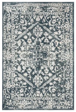 Fahri Charcoal and Ivory Rug by Miss Amara, a Persian Rugs for sale on Style Sourcebook