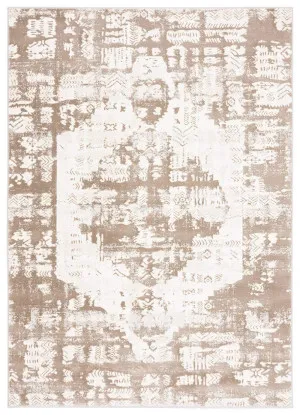 Niaran Beige And Ivory Distressed Tribal Rug by Miss Amara, a Persian Rugs for sale on Style Sourcebook