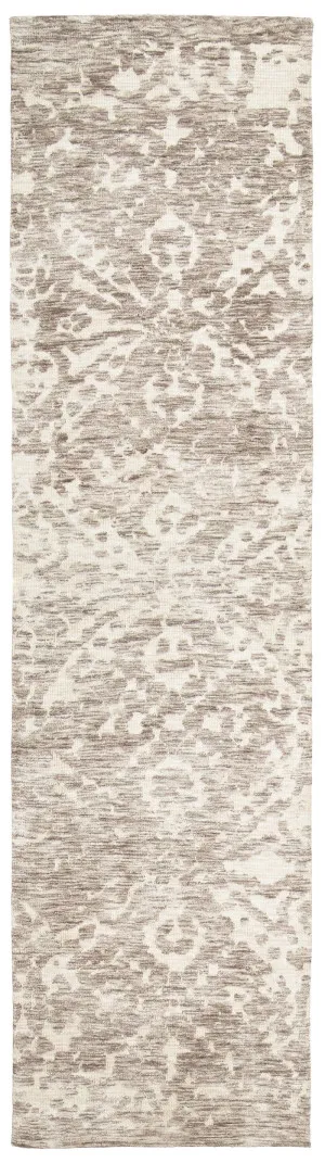 Quinn Grey Ivory And Cream Floral Motif Runner Rug by Miss Amara, a Persian Rugs for sale on Style Sourcebook