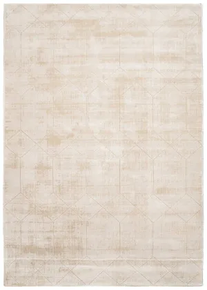 Parker Beige and Ivory Geometric Viscose Rug by Miss Amara, a Contemporary Rugs for sale on Style Sourcebook