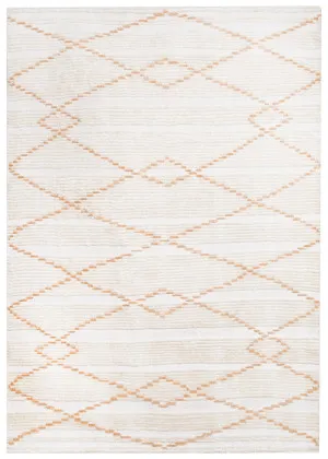 Shona Ivory and Peach Tribal PET Rug by Miss Amara, a Persian Rugs for sale on Style Sourcebook