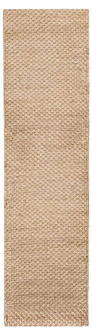 Nora Natural Tan Braided Jute Runner Rug by Miss Amara, a Contemporary Rugs for sale on Style Sourcebook
