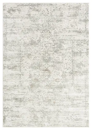 Eshe Grey and Ivory Distressed Floral Rug by Miss Amara, a Persian Rugs for sale on Style Sourcebook