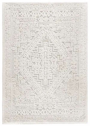 Kirrily Blue Grey and Ivory Textured Tribal Rug by Miss Amara, a Persian Rugs for sale on Style Sourcebook