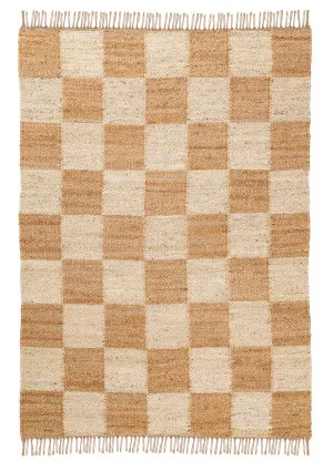 Riley Natural and Bleached Checkered Jute Rug by Miss Amara, a Contemporary Rugs for sale on Style Sourcebook