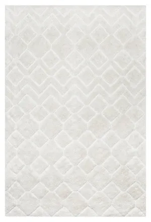 Gia Ivory Diamond Tribal PET Shag Rug by Miss Amara, a Shag Rugs for sale on Style Sourcebook