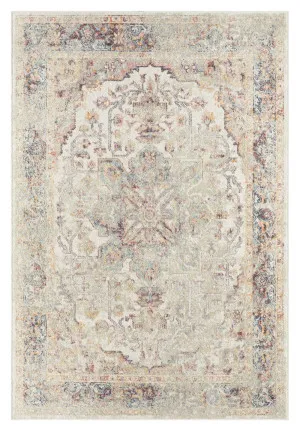 Summer Orange and Blue Multi-Colour Distressed Rug by Miss Amara, a Persian Rugs for sale on Style Sourcebook