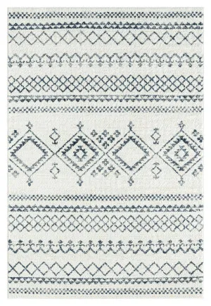 Zita Dark Grey and Ivory Diamond Tribal Rug by Miss Amara, a Persian Rugs for sale on Style Sourcebook