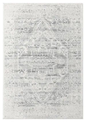Andra Grey and Ivory Traditional Distressed Rug by Miss Amara, a Persian Rugs for sale on Style Sourcebook