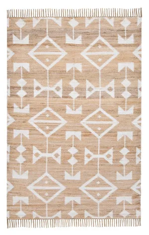 Tracy White and Natural Jute Rug by Miss Amara, a Persian Rugs for sale on Style Sourcebook
