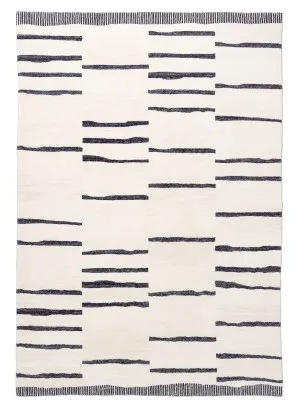 Vesper Black and Ivory Tribal Washable Rug by Miss Amara, a Shag Rugs for sale on Style Sourcebook