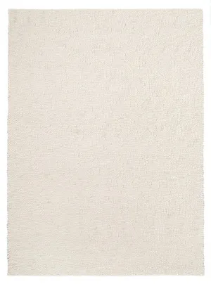 Monti Cream Textured Handmade Wool Rug by Miss Amara, a Shag Rugs for sale on Style Sourcebook