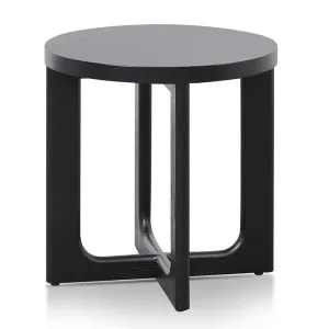Islev Oak Round Side Table, Black by Conception Living, a Side Table for sale on Style Sourcebook
