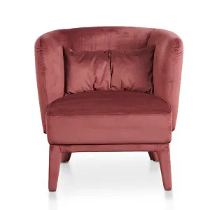 Fino Velvet Fabric Armchair, Plum by Conception Living, a Chairs for sale on Style Sourcebook