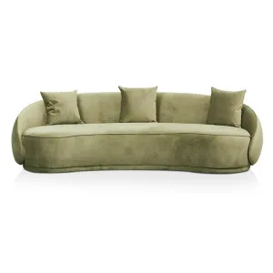 Donski Velvet Fabric Sofa, 4 Seater, Sage by Conception Living, a Sofas for sale on Style Sourcebook