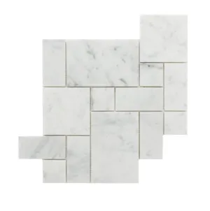 French Carrara Bianco Mosaic by Beaumont Tiles, a Brick Look Tiles for sale on Style Sourcebook