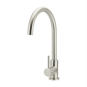 Round Sink Mixer Gooseneck 210 Brushed Nickel by Meir, a Laundry Taps for sale on Style Sourcebook