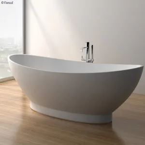 Antonia Free Standing Bath Stone 1550 Matte White by Fienza, a Bathtubs for sale on Style Sourcebook