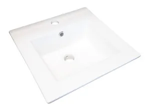 Carina Inset Basin 1TH Ceramic 410X410 Gloss White by decina, a Basins for sale on Style Sourcebook
