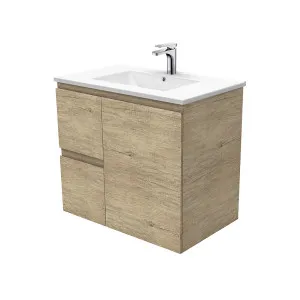 Edge 750 Vanity Wall Hung Doors & Drawers with Ceramic Basin Top by Fienza, a Vanities for sale on Style Sourcebook