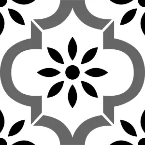 Majorca Floral White Matt Tile by Beaumont Tiles, a Moroccan Look Tiles for sale on Style Sourcebook