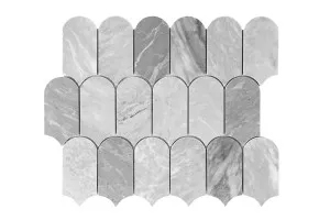 Cascade Carrara Grey by Beaumont Tiles, a Mosaic Tiles for sale on Style Sourcebook