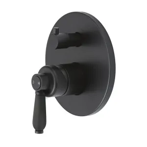 Eleanor Wall/Shower Mixer w Diverter Matte Black by Fienza, a Shower Heads & Mixers for sale on Style Sourcebook