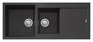 Santorini 13/4 Reversible Sink 1TH 1160X500 Matte Black by Oliveri, a Kitchen Sinks for sale on Style Sourcebook