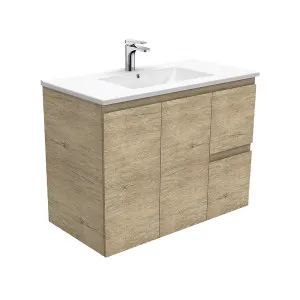 Edge 900 Vanity Wall Hung Doors & Drawers with Ceramic Basin Top by Fienza, a Vanities for sale on Style Sourcebook