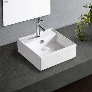 Helen Vessel Basin 1TH Ceramic 380X380 Gloss White by Fienza, a Basins for sale on Style Sourcebook